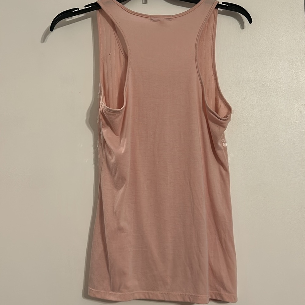 Charlotte Russe pink sequins racer tank top size Medium - Picture 3 of 7